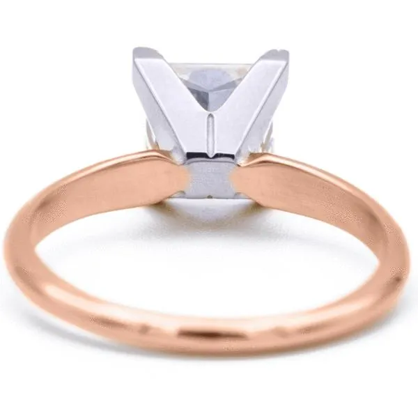 Square Moissanite 4 Prongs FANCY Solitaire Ring