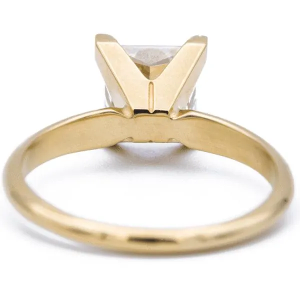 Square Moissanite 4 Prongs FANCY Solitaire Ring