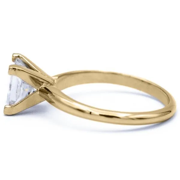Square Moissanite 4 Prongs FANCY Solitaire Ring