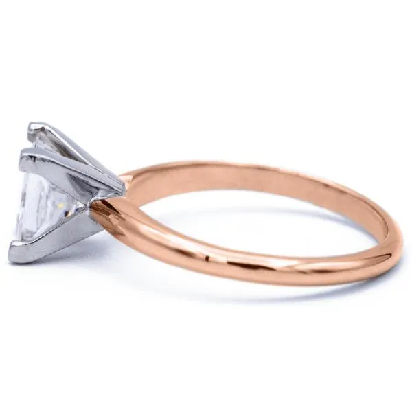 Square Moissanite 4 Prongs FANCY Solitaire Ring