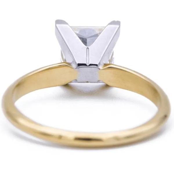 Square Moissanite 4 Prongs FANCY Solitaire Ring
