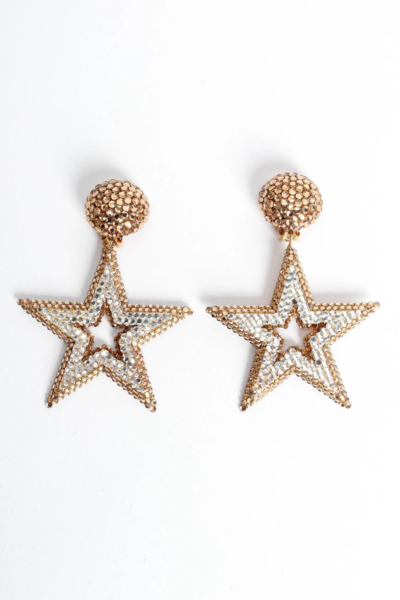 Star Rhinestone Dangle Earrings