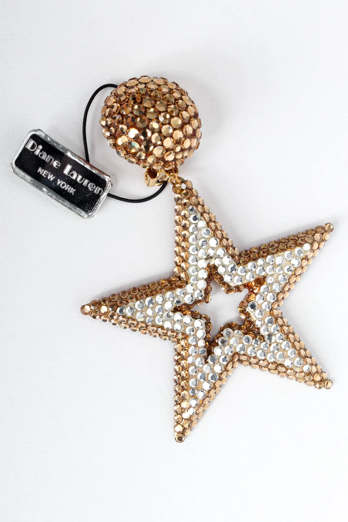 Star Rhinestone Dangle Earrings