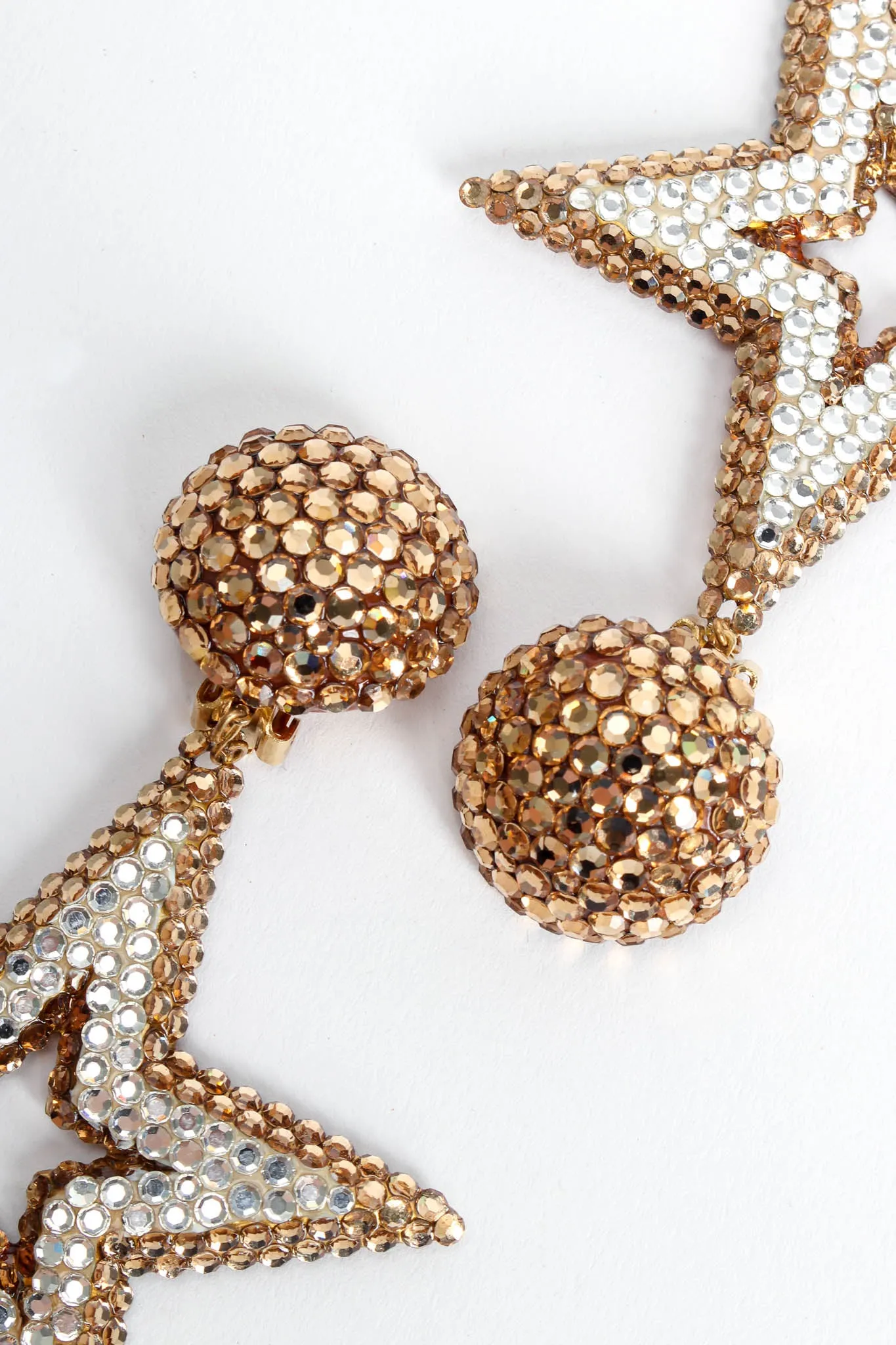 Star Rhinestone Dangle Earrings