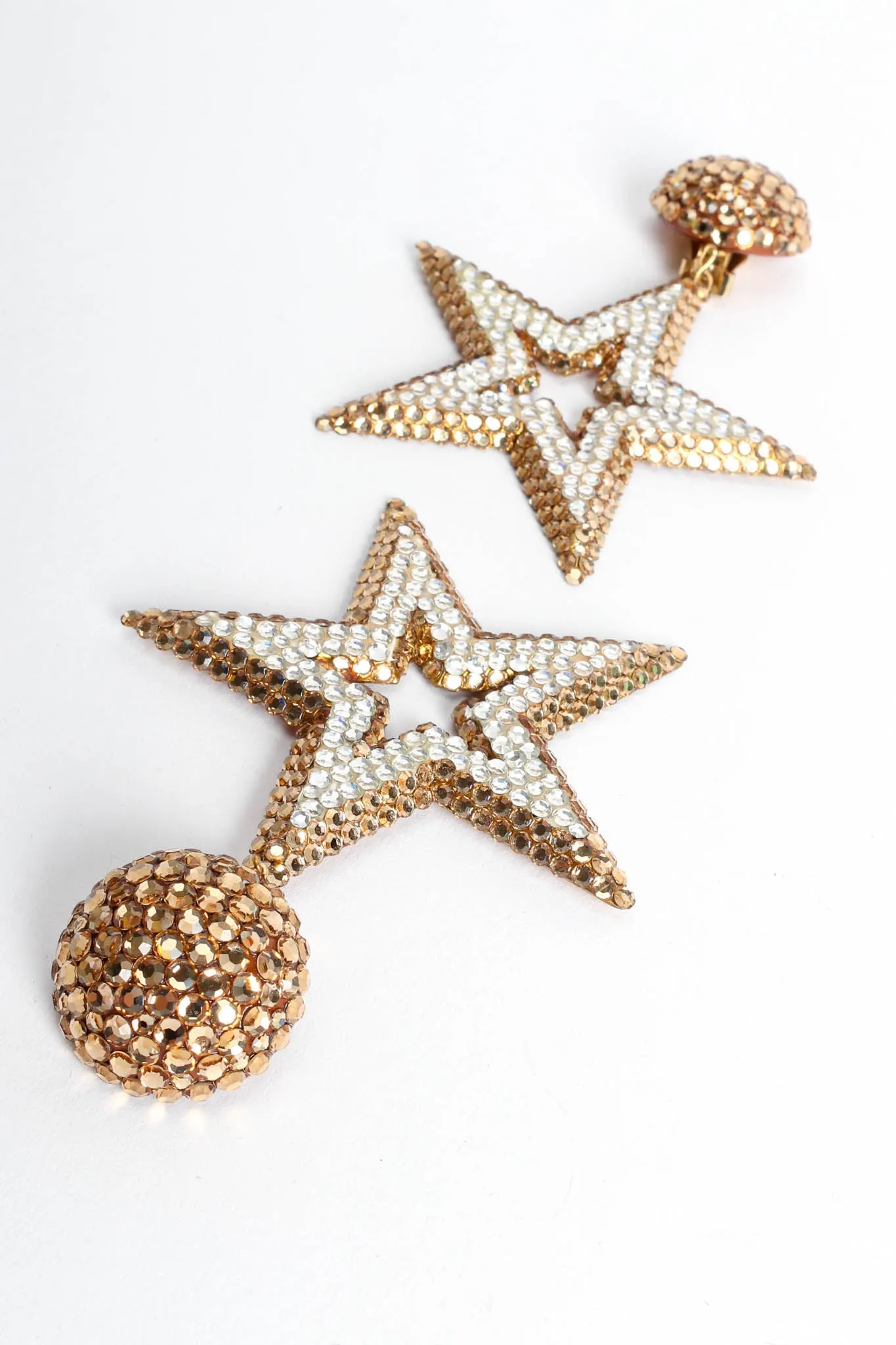 Star Rhinestone Dangle Earrings