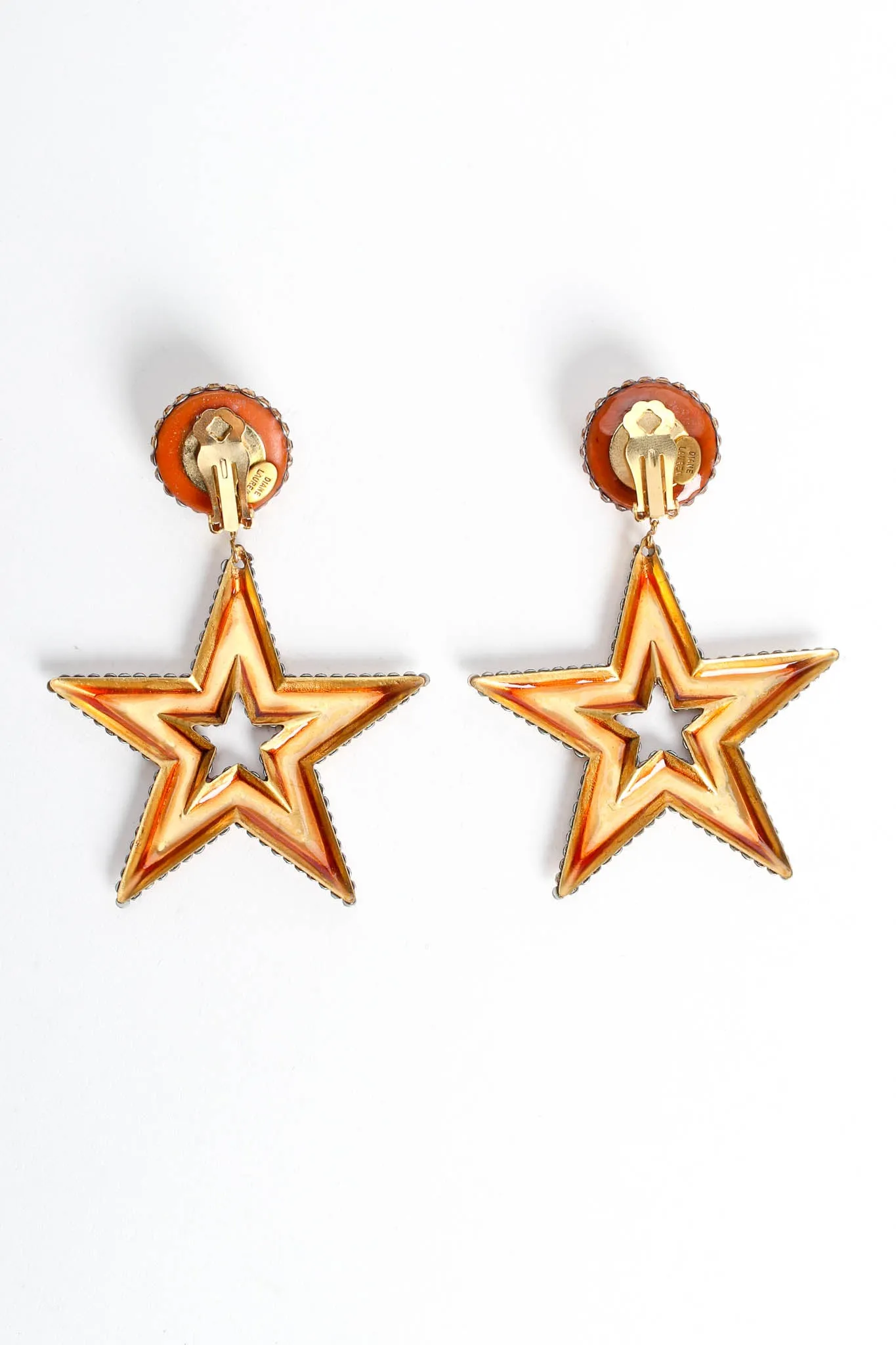 Star Rhinestone Dangle Earrings