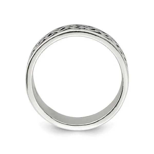 Sterling Silver (8mm) Celtic Weave Design Men's Ring