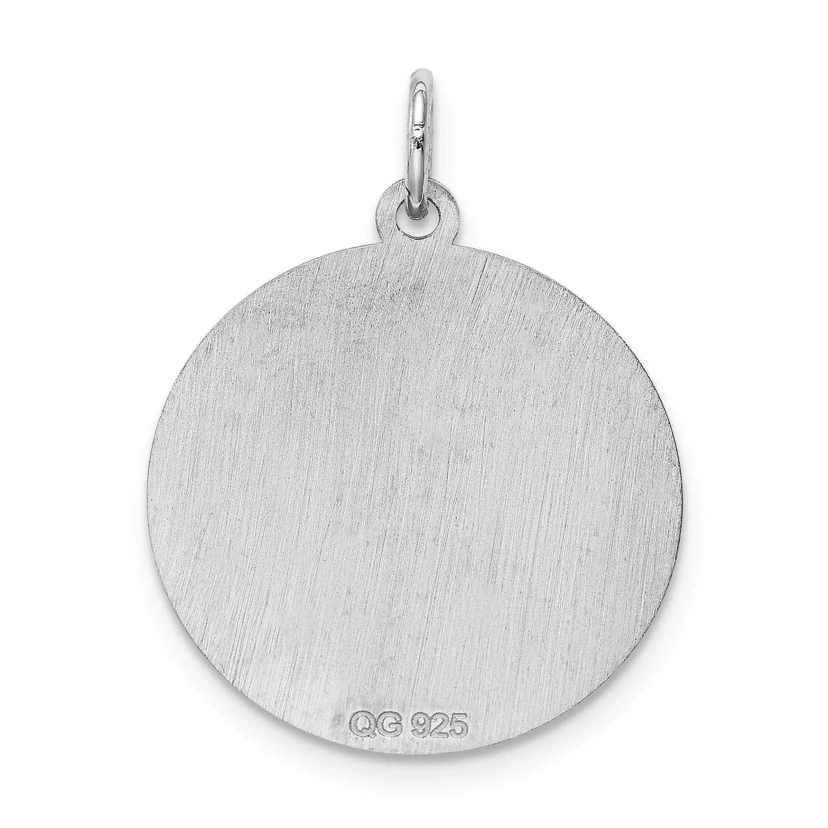 Sterling Silver Brocaded Initial I Charm