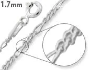 Sterling Silver Figaro Chain 1.7mm