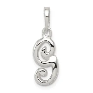 Sterling Silver Polished Initial G Pendant