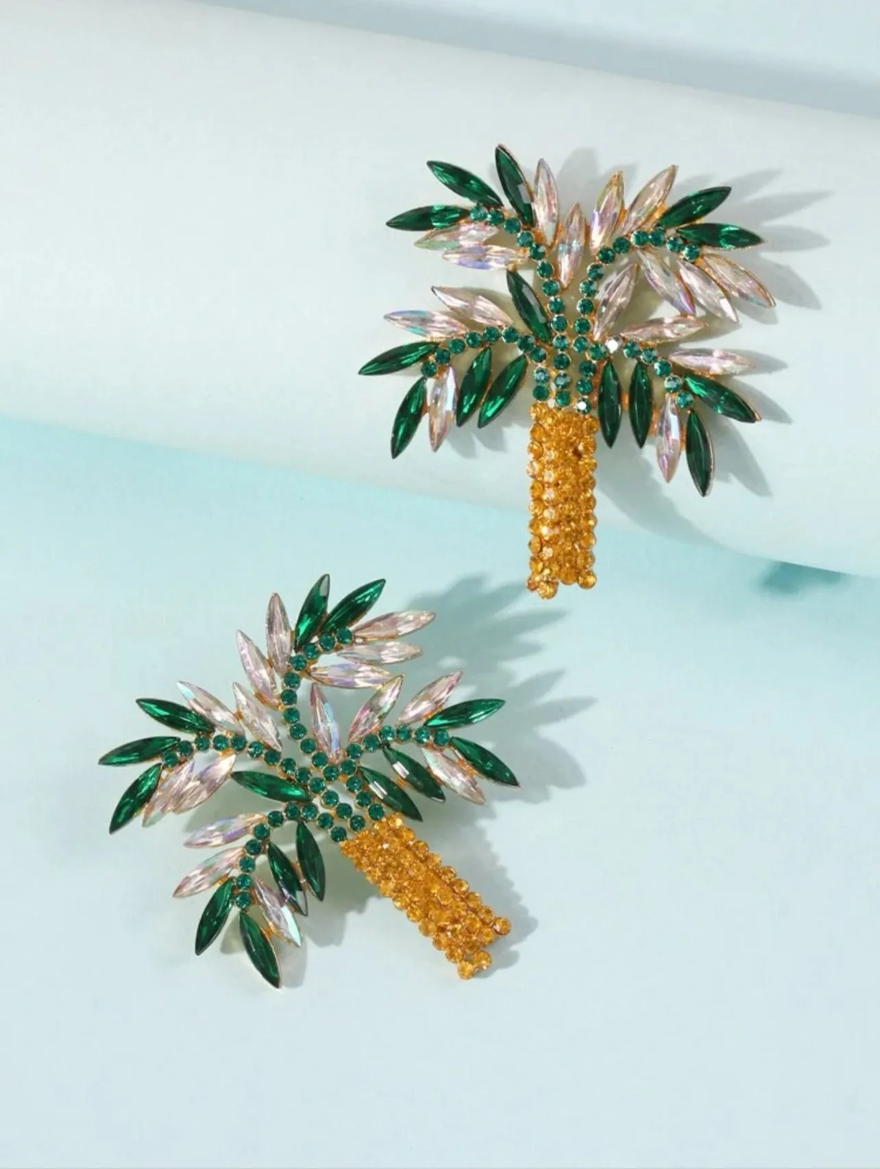 Studded Palm Tree Earrings