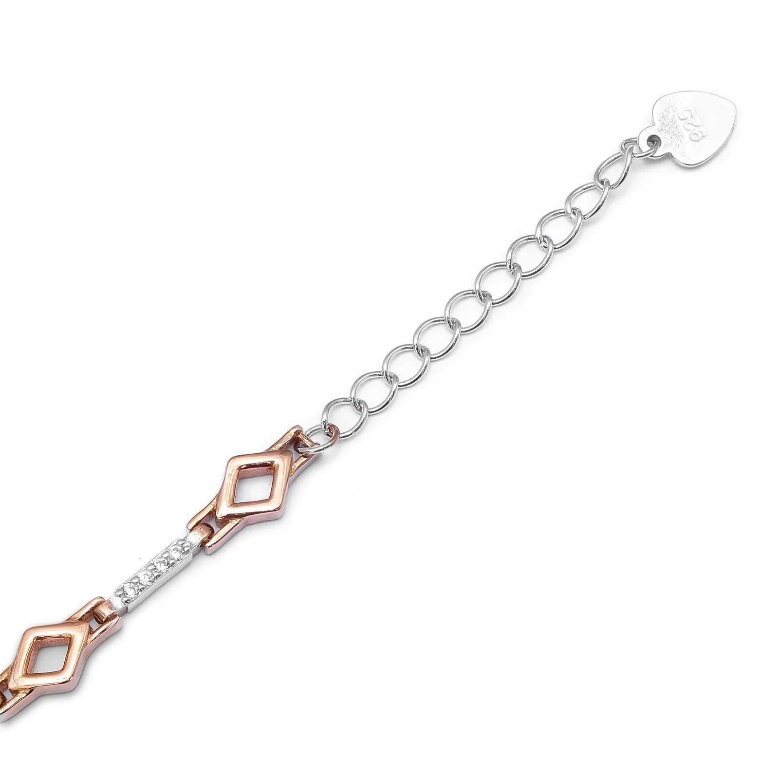 Stylish 925 Sterling Sliver Link Chain Bracelet