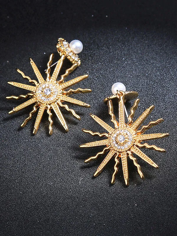 Sun&Stars Pearl Earrings