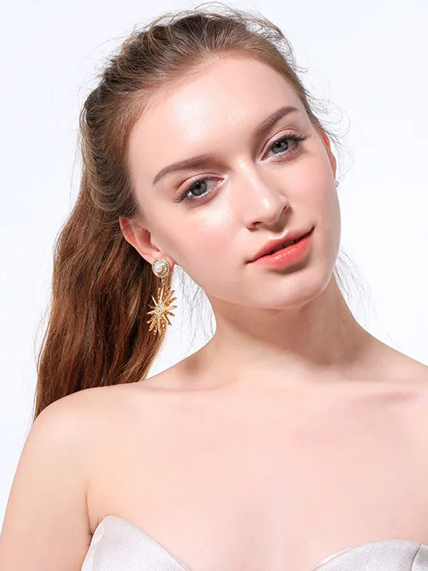 Sun&Stars Pearl Earrings
