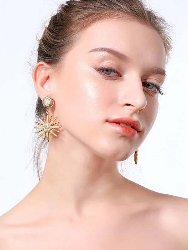 Sun&Stars Pearl Earrings