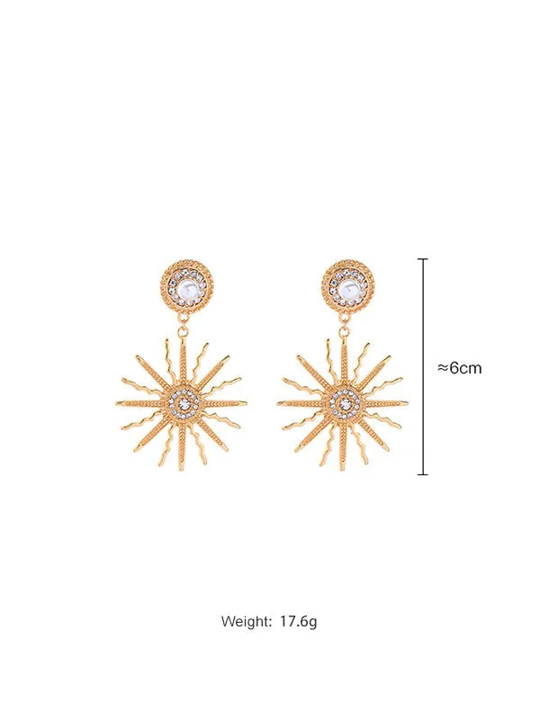Sun&Stars Pearl Earrings