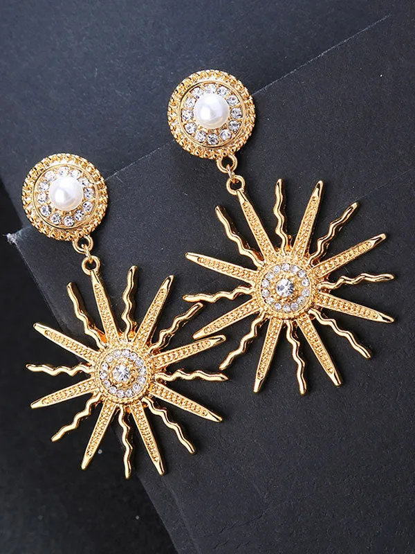 Sun&Stars Pearl Earrings