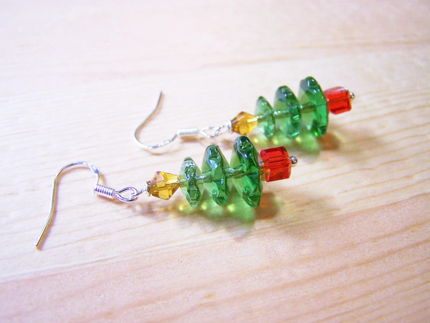 Swarovski Crystal Christmas Tree Sterling Silver Earrings
