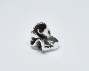 Swirl Oxidized Sterling Silver Ring