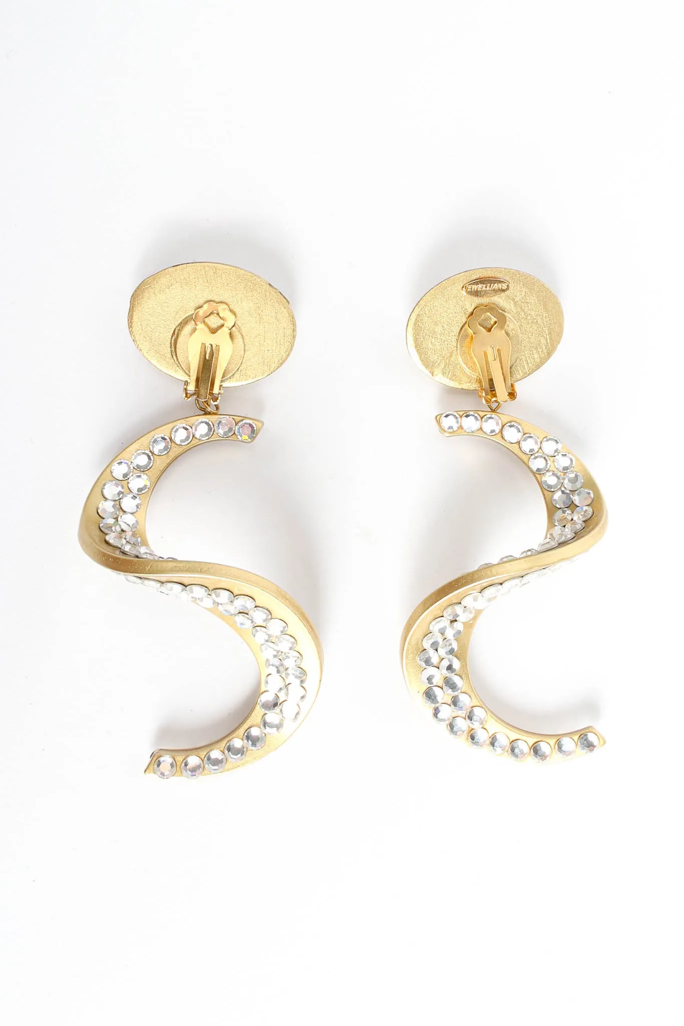 Swirl Rhinestone Drop Earrings