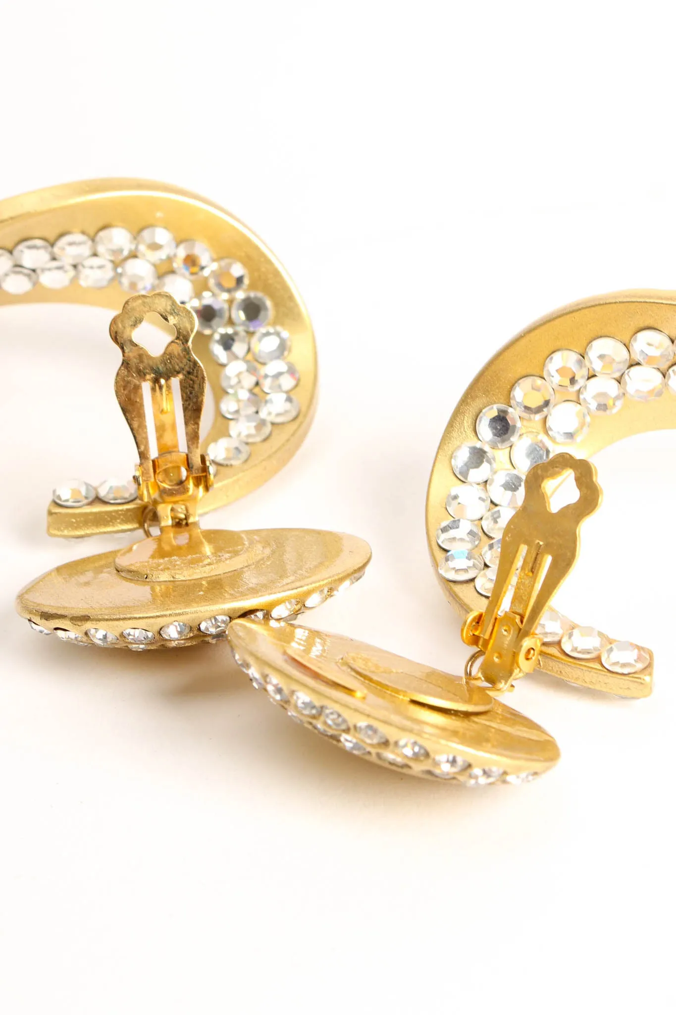 Swirl Rhinestone Drop Earrings