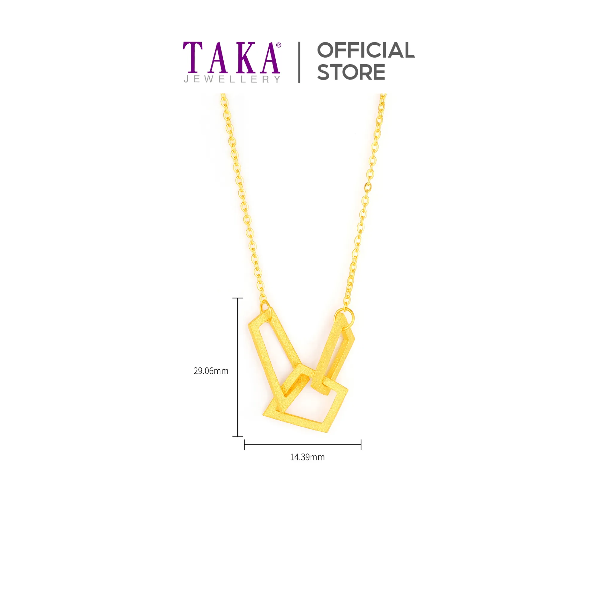 TAKA Jewellery 999 Pure Gold Matching Set - Necklace, Earrings and Bracelet