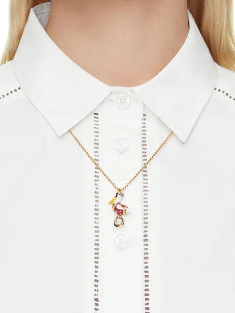 Taking Flight Pelican Mini Pendant Necklace