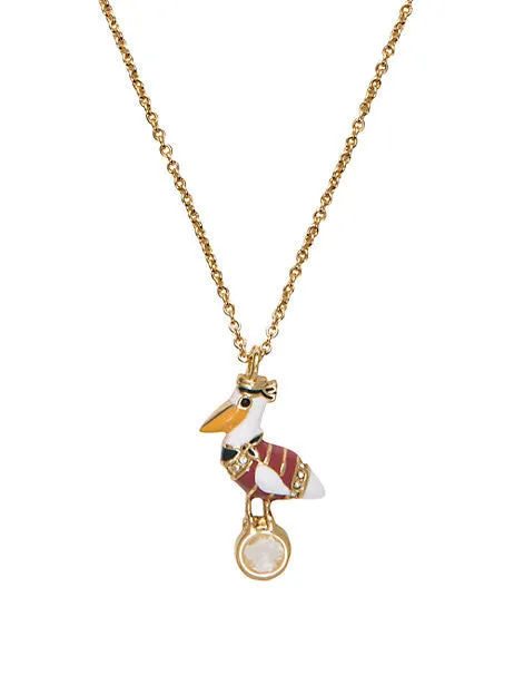 Taking Flight Pelican Mini Pendant Necklace