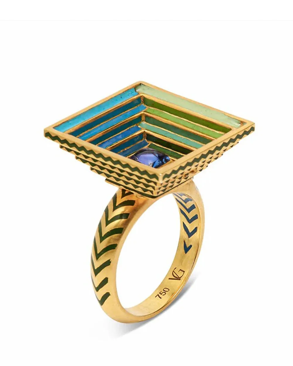 Tanzanite Baoili Square Ring