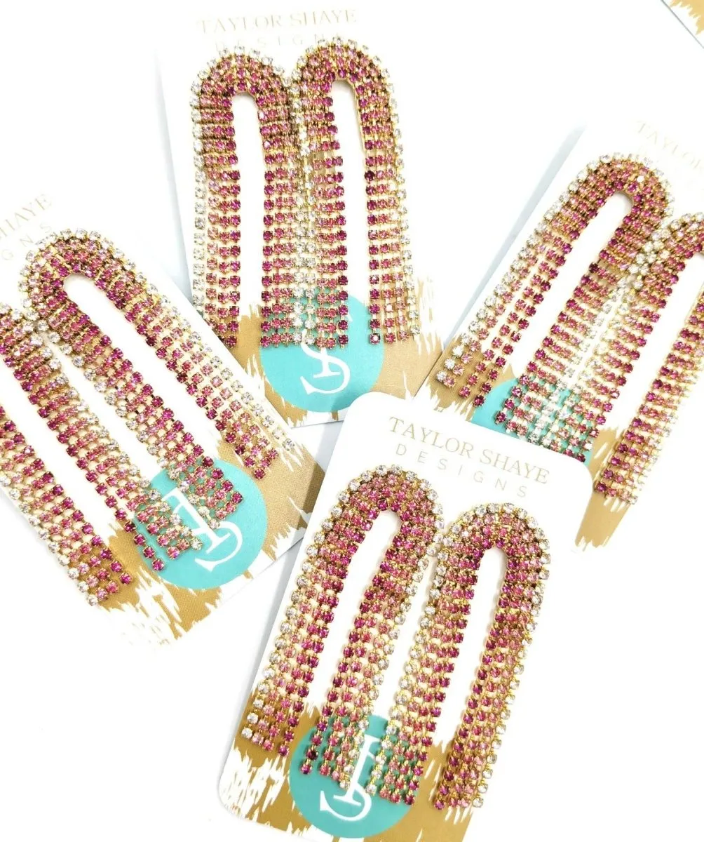 Taylor Shaye Designs - Rhinestone Chain Drops - IRIDESCENT