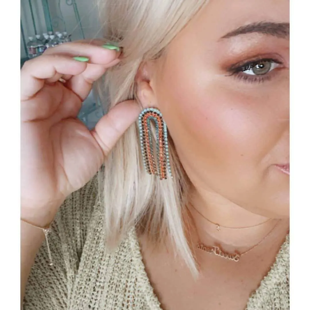 Taylor Shaye Designs - Rhinestone Chain Drops - IRIDESCENT