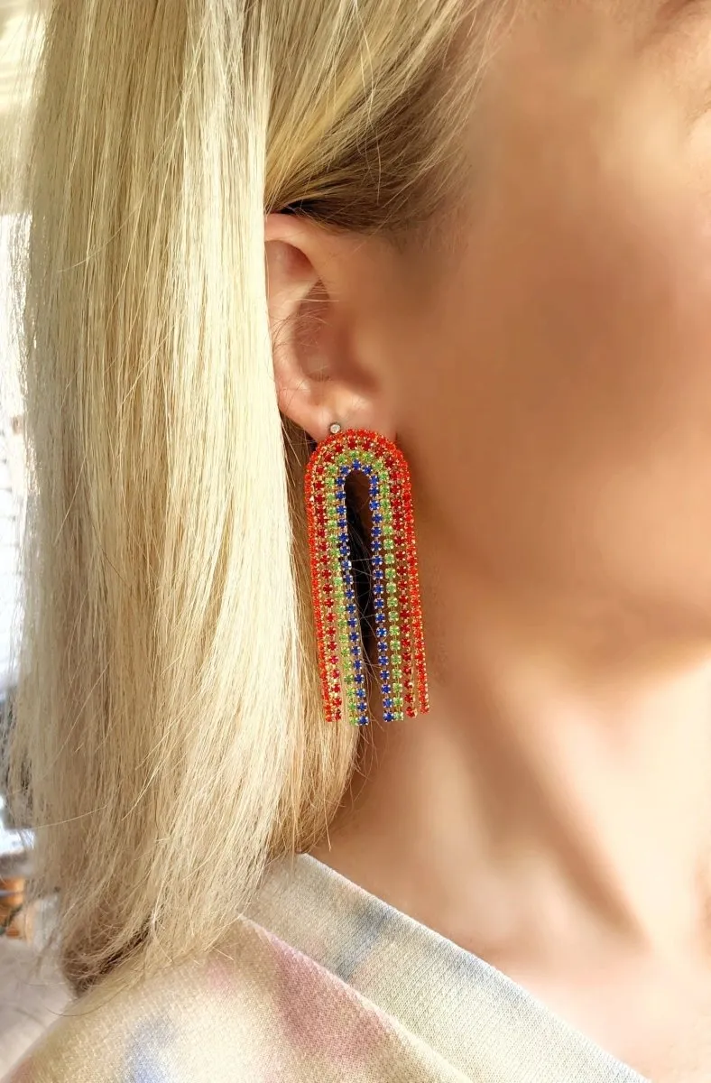Taylor Shaye Designs - Rhinestone Chain Drops - IRIDESCENT
