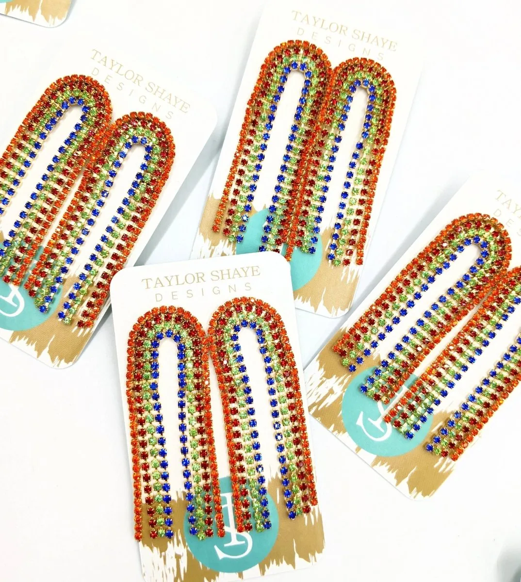 Taylor Shaye Designs - Rhinestone Chain Drops - IRIDESCENT