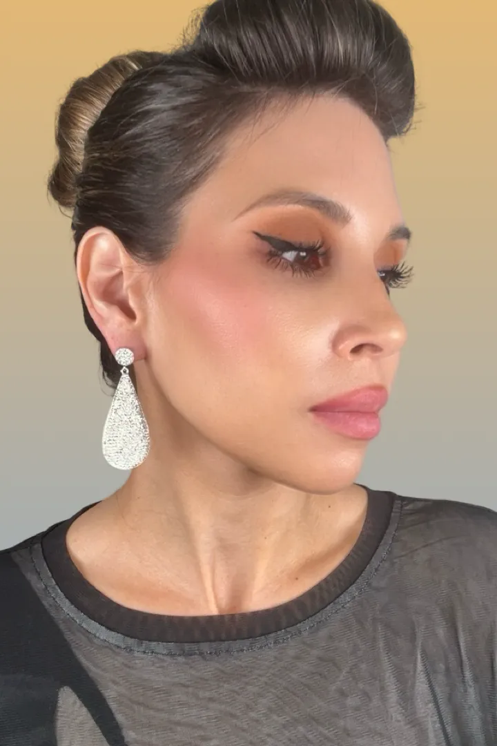 Teardrop 925 Sterling Silver Drop Earrings