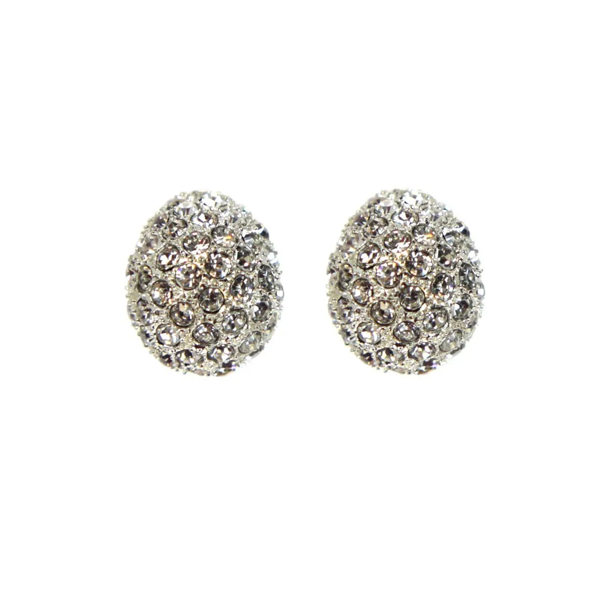 Teardrop Rhinestone Clip Earrings