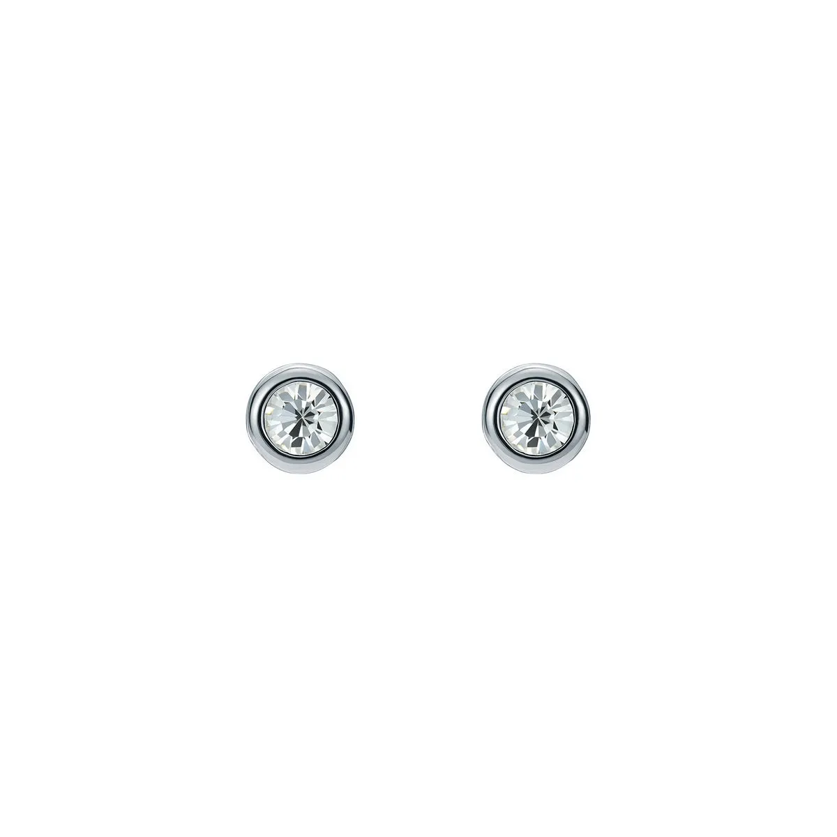 ted baker sinee: mini crystal stud earrings, silver tone, clear crystal