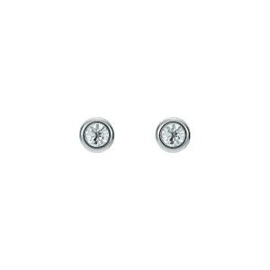ted baker sinee: mini crystal stud earrings, silver tone, clear crystal