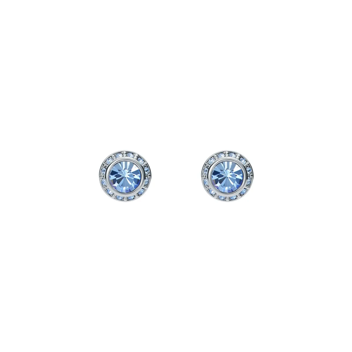 ted baker soletia: solitaire sparkle crystal stud earrings silver tone, blue