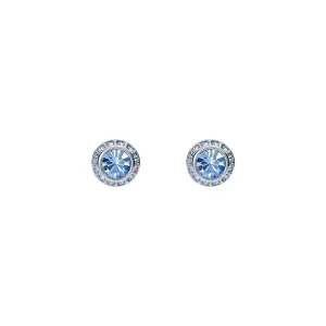 ted baker soletia: solitaire sparkle crystal stud earrings silver tone, blue