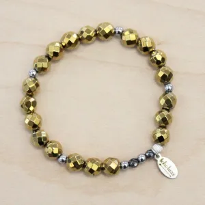 The Ali - Semi-precious Gold Hematite Bracelet