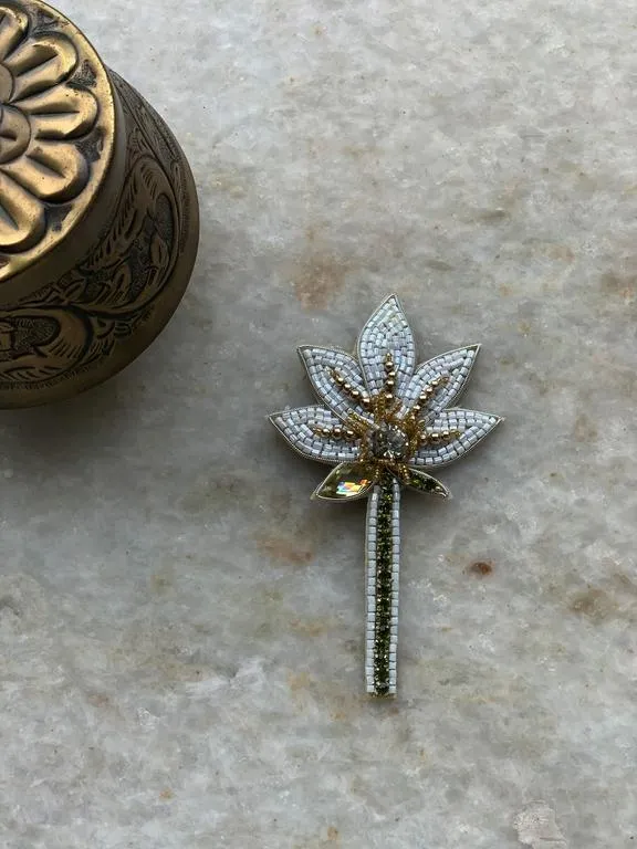 the lone lotus brooch