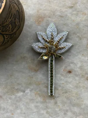 the lone lotus brooch