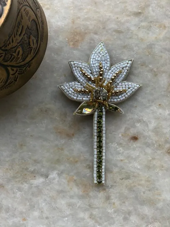 the lone lotus brooch