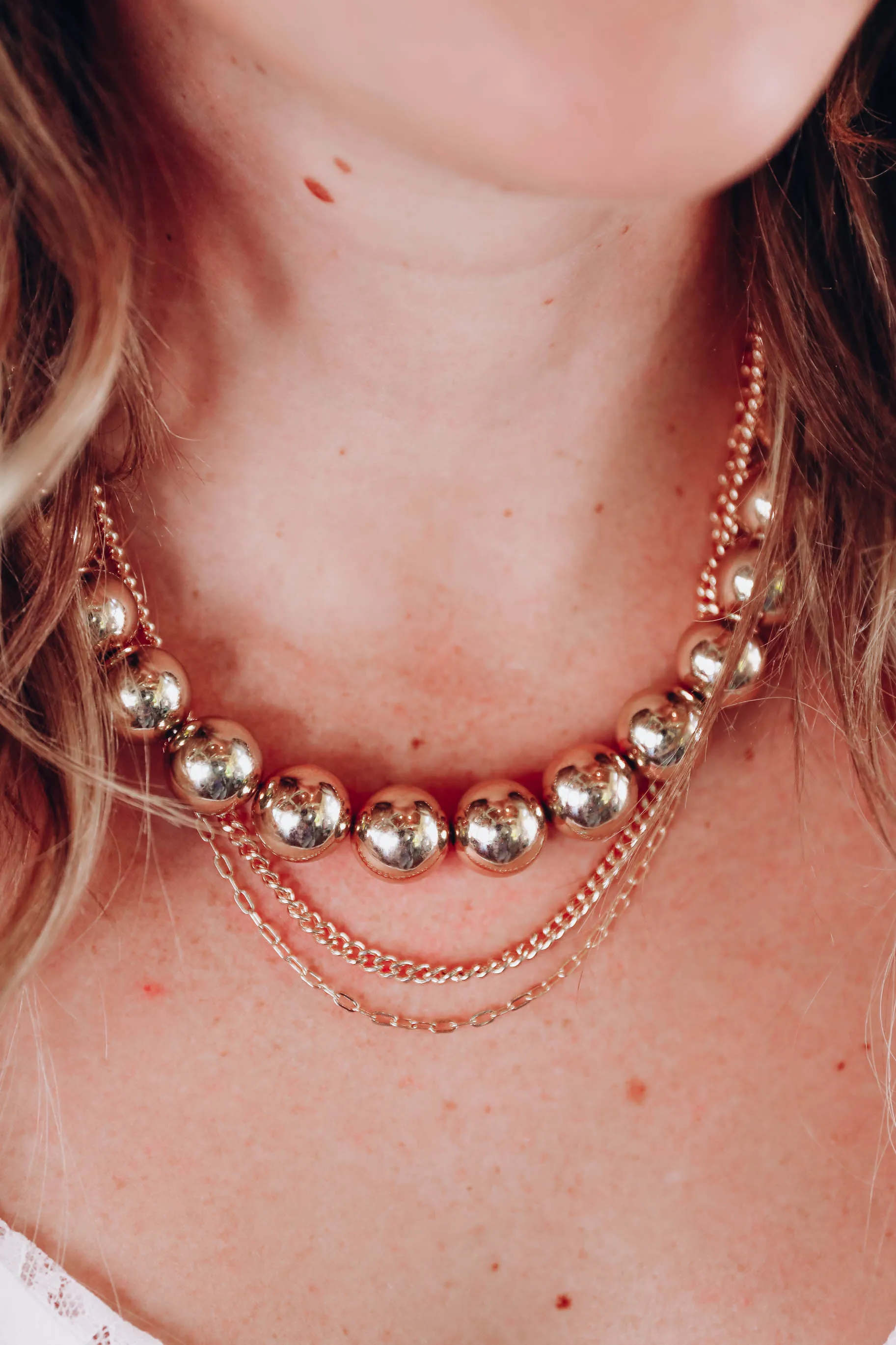 The Other Side Layered Necklace - Gold