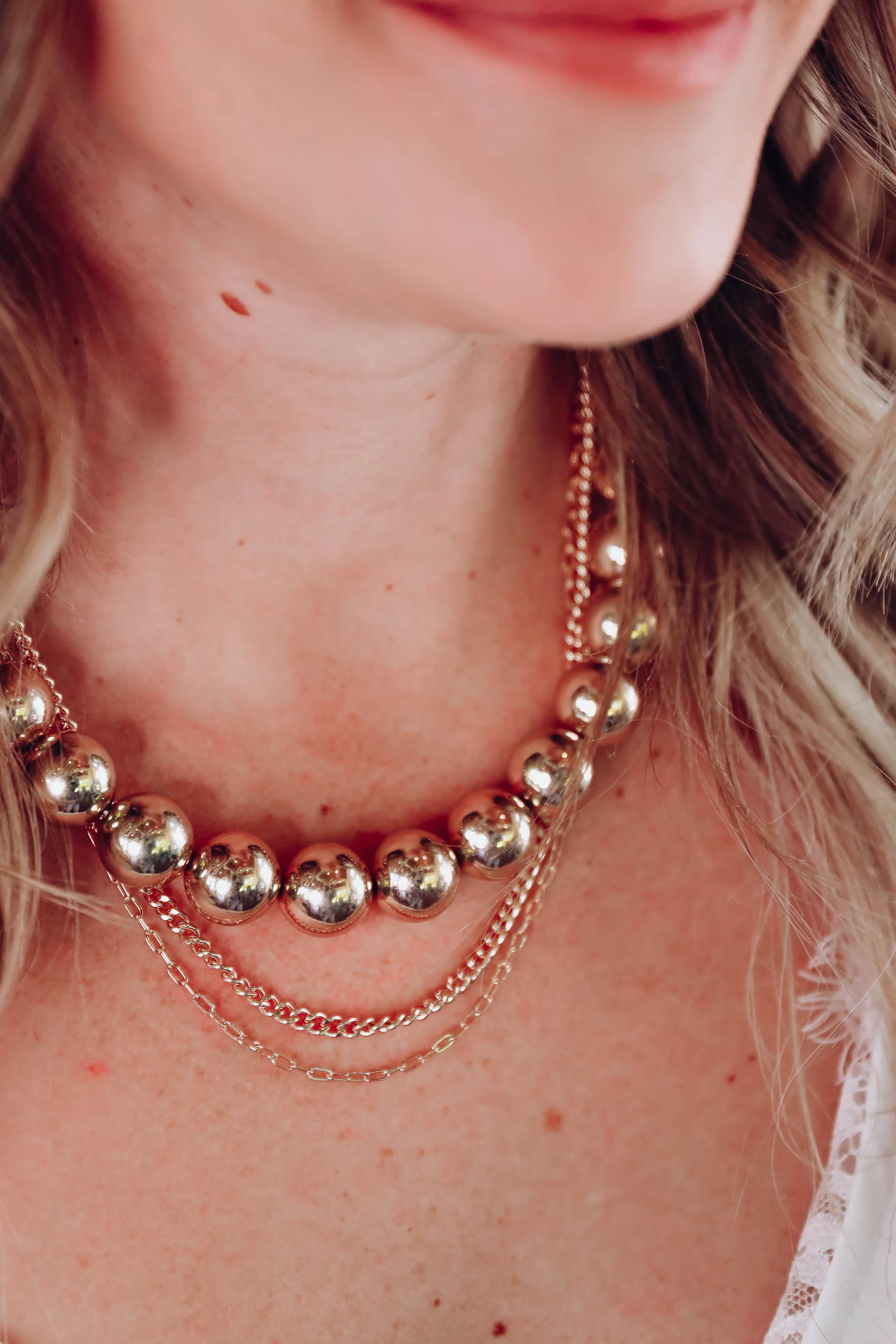 The Other Side Layered Necklace - Gold