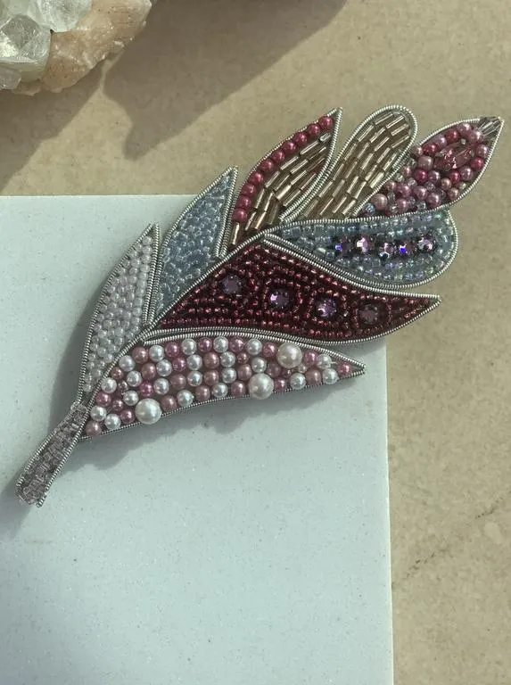 the weather feather brooch