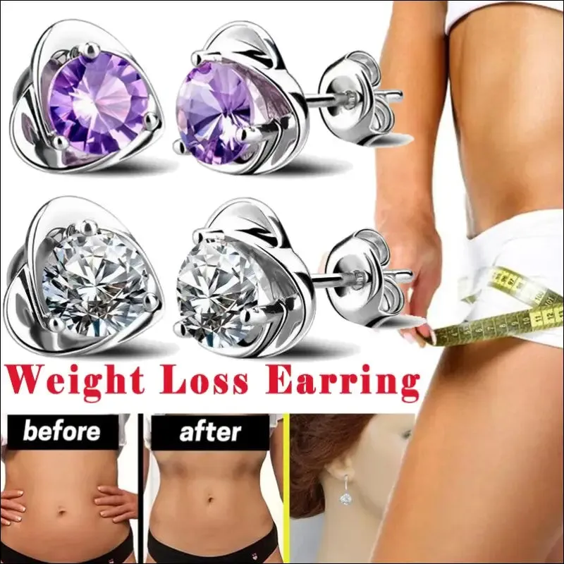 Therapy weight loss earrings energy slimming stud earrings for women arthritis pain relieving fat