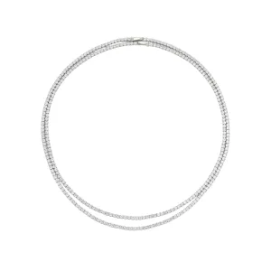 THIN TENNIS LAYERED NECKLACE SET
