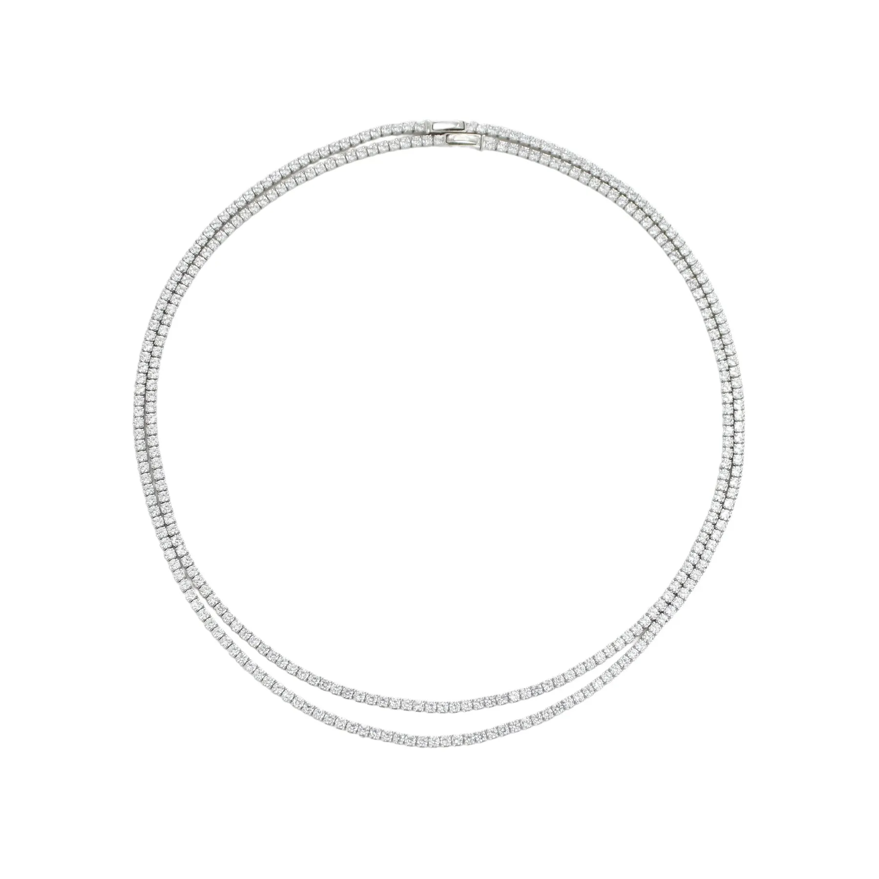 THIN TENNIS LAYERED NECKLACE SET