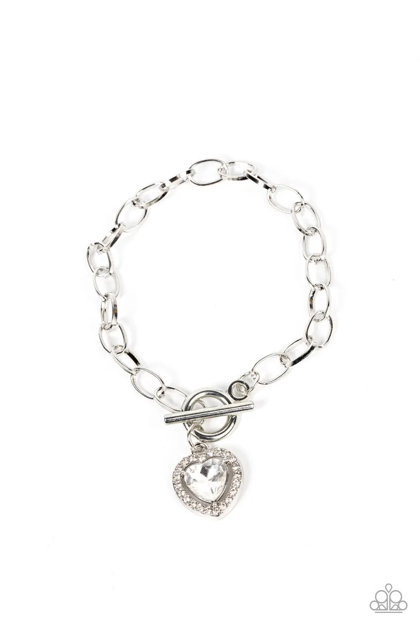 Till DAZZLE Do Us Part White Paparazzi Bracelet